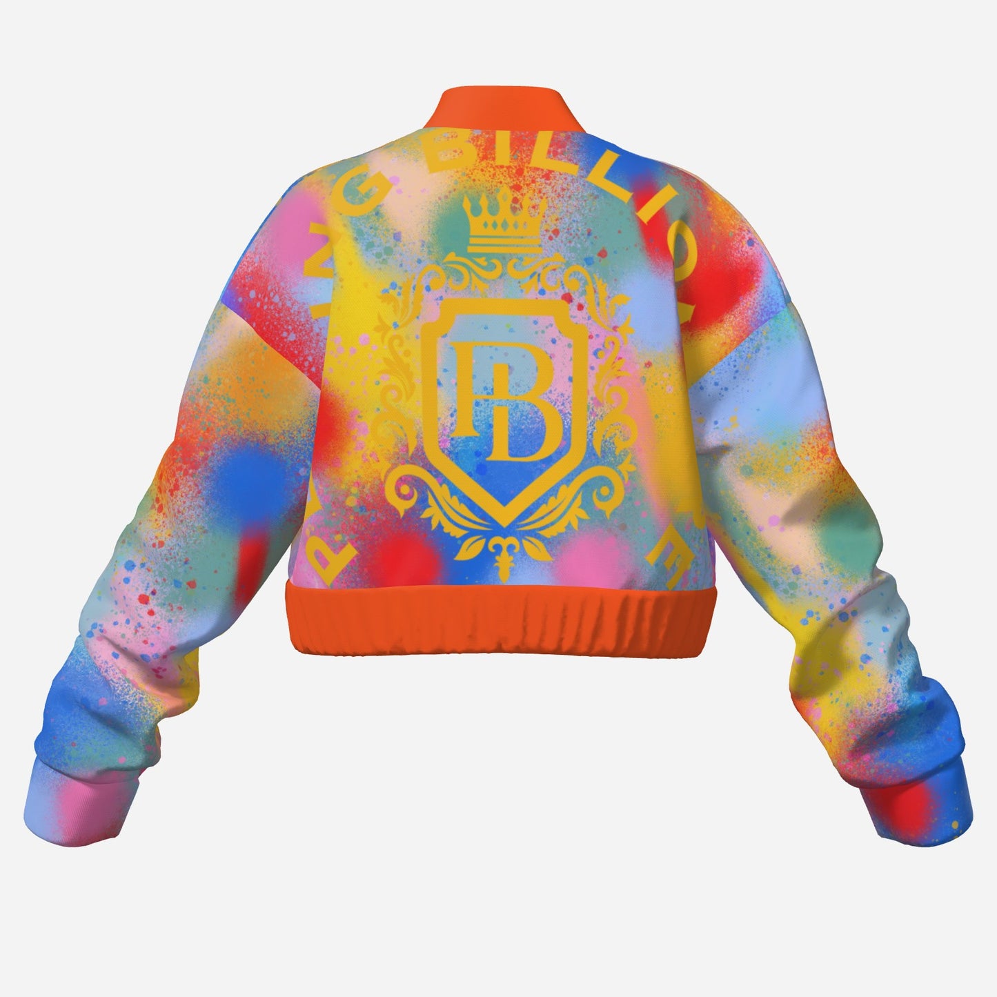 Women's Crop Baseball Jacket by PENDING BILLIONAIRE