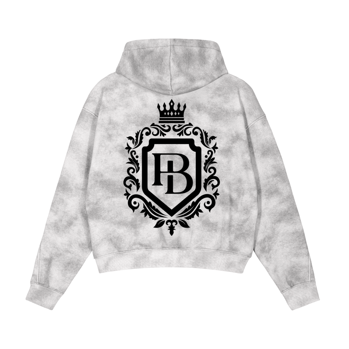 Dirty Washed Boxy Zip-up Fleece Hoodie