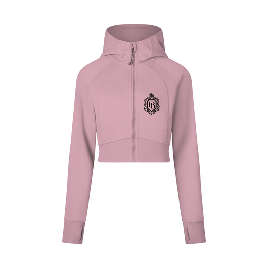 The attraction Cropped Zip-Through Hoodie