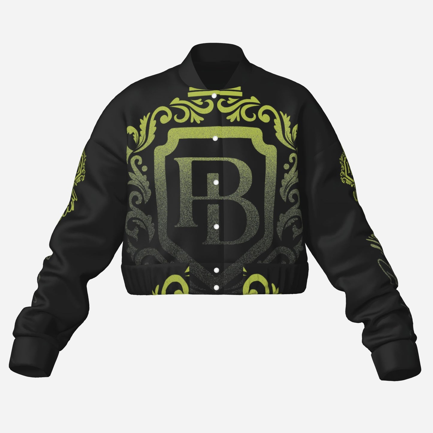 Women's Crop Baseball Jacket by PENDING BILLIONAIRE