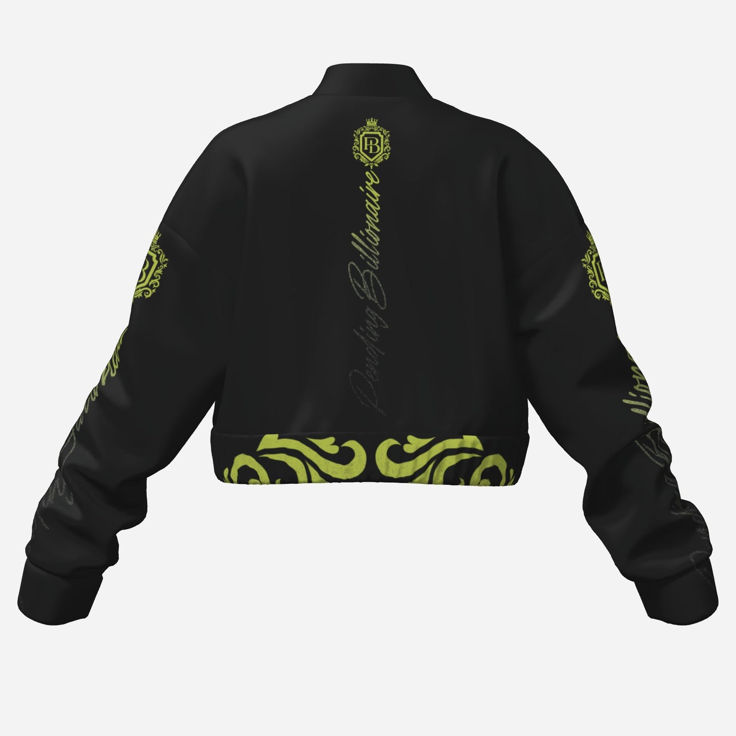 Women's Crop Baseball Jacket by PENDING BILLIONAIRE