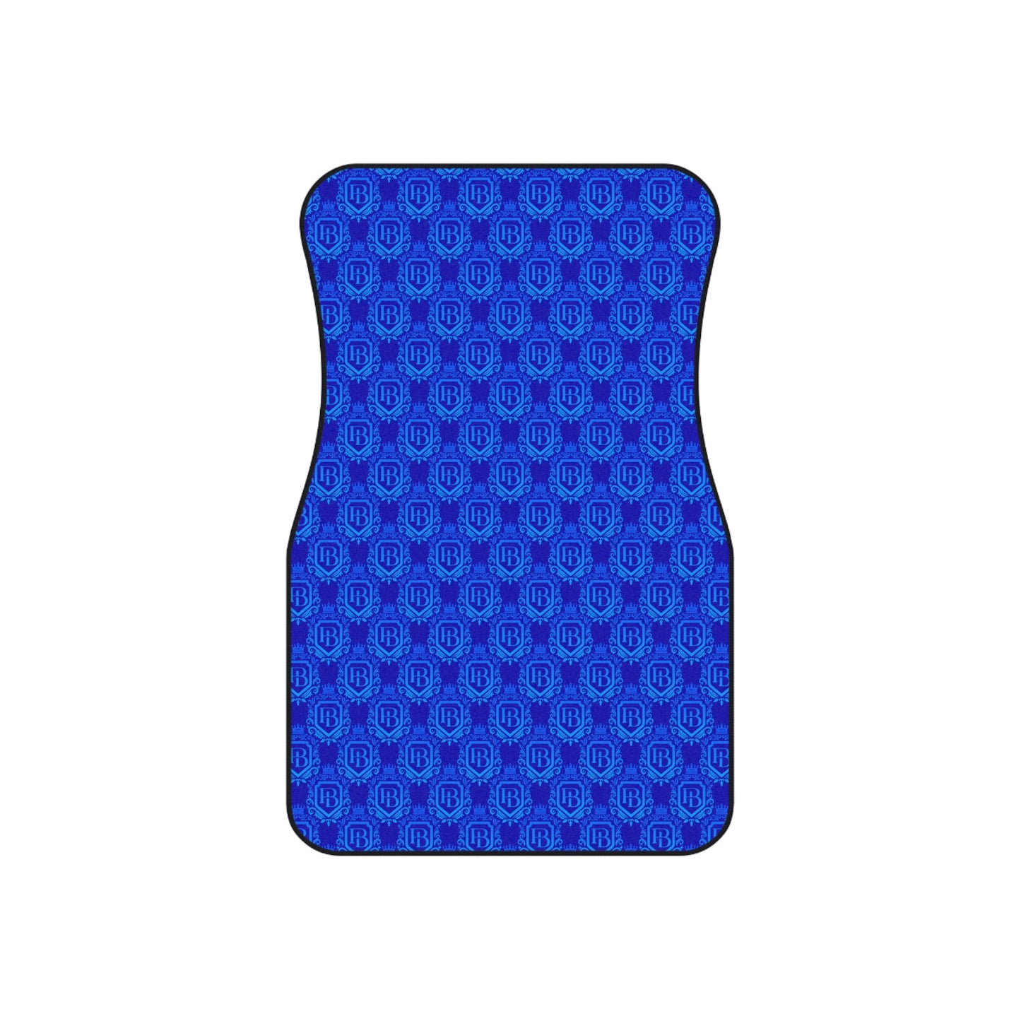 PB Luxury Signature Car Mat Set of 4 pieces – Premium Auto Interior Upgrade. Royal Blue Pattern.