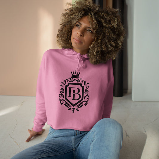 Women Crop Hoodie with Pending Billionaire Logo and Strong Backside Message