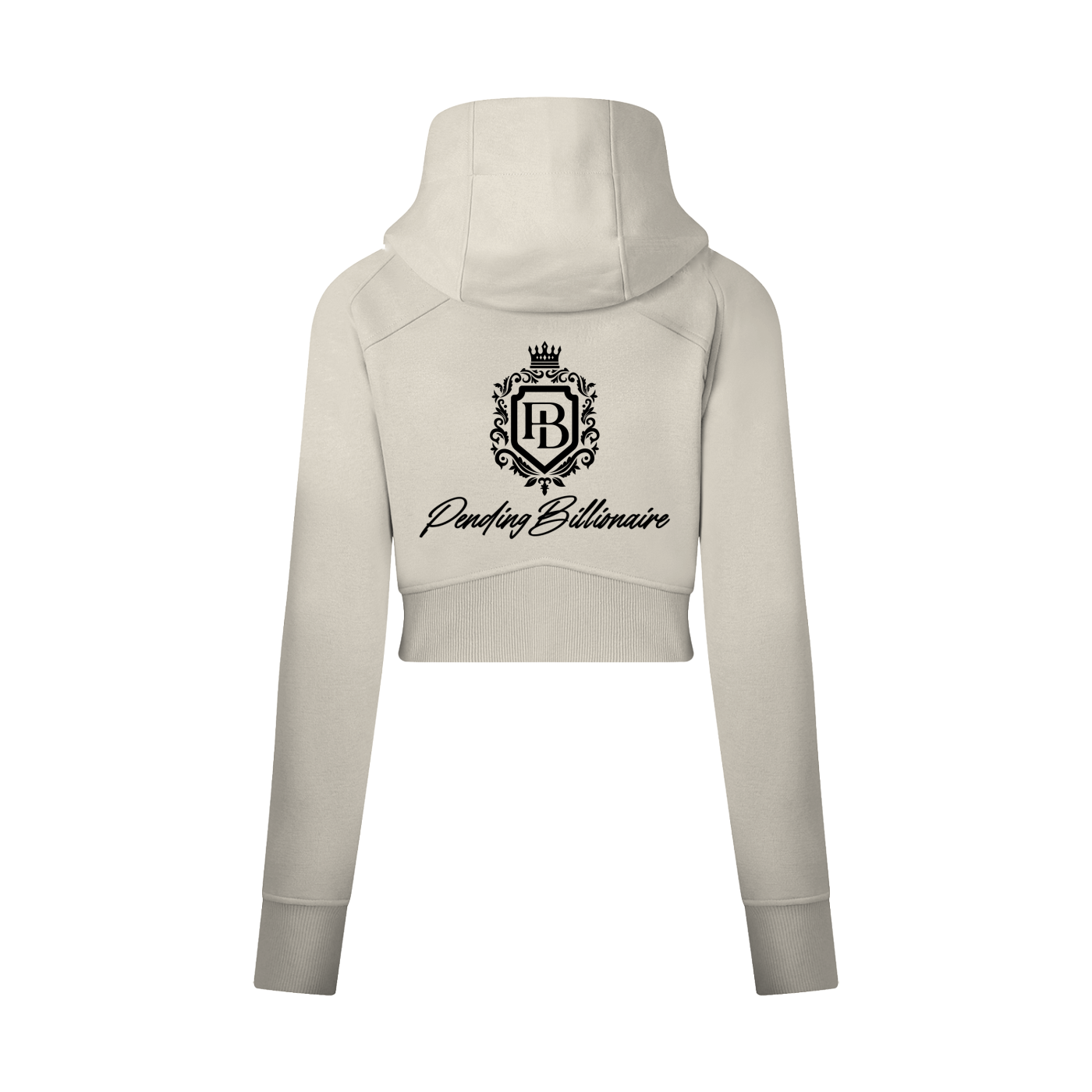 The attraction Cropped Zip-Through Hoodie