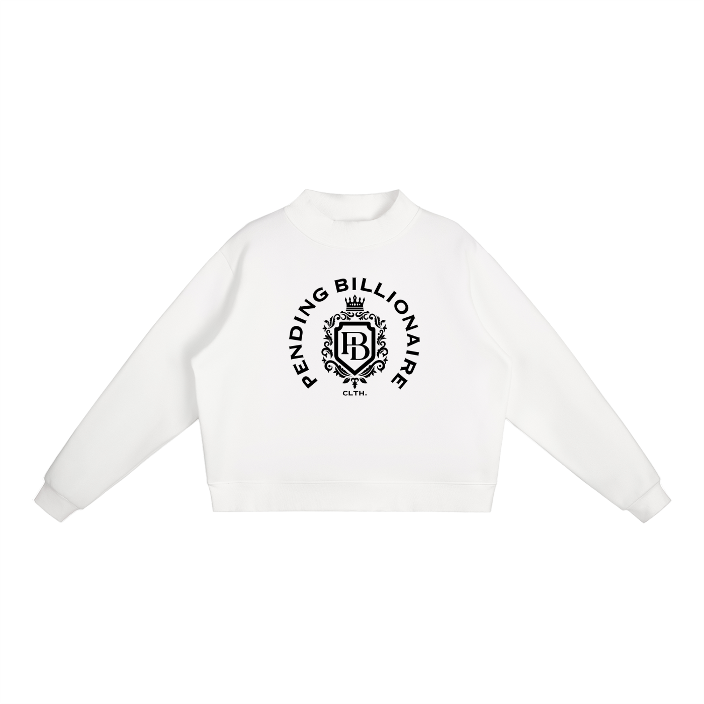 PB Essential Fleece Mock-Neck Crew Sweatshirt