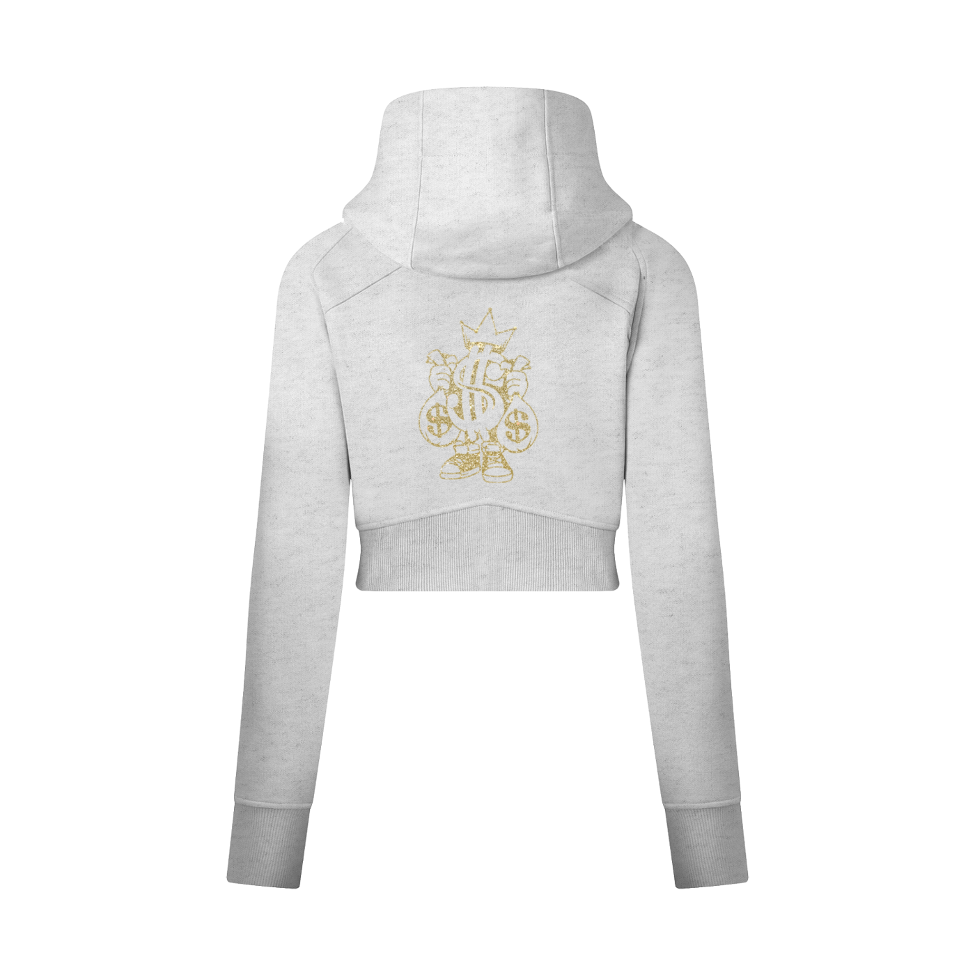 The attraction Cropped Zip-Through Hoodie