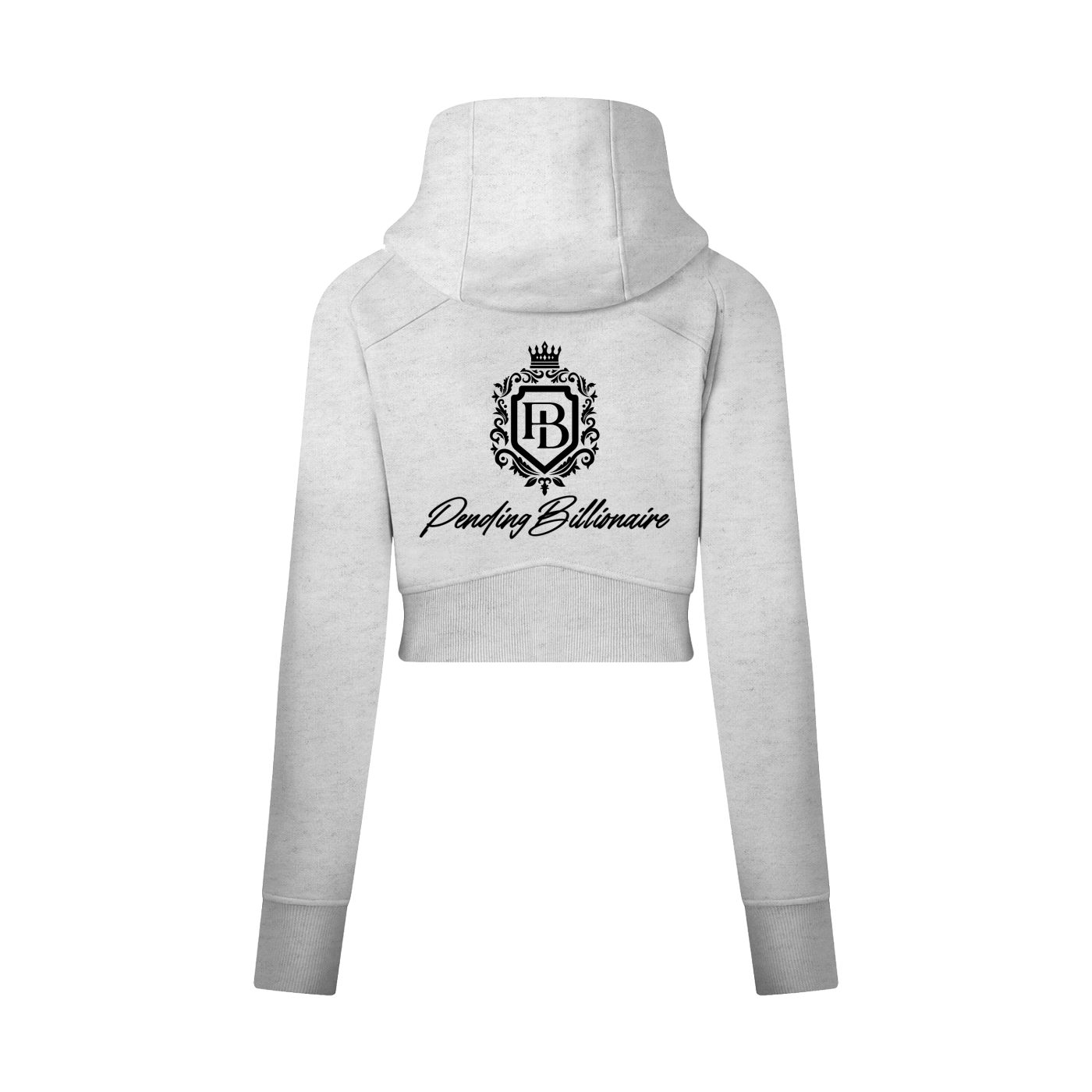 The attraction Cropped Zip-Through Hoodie