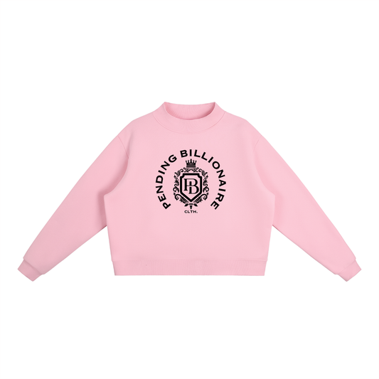 PB Essential Fleece Mock-Neck Crew Sweatshirt