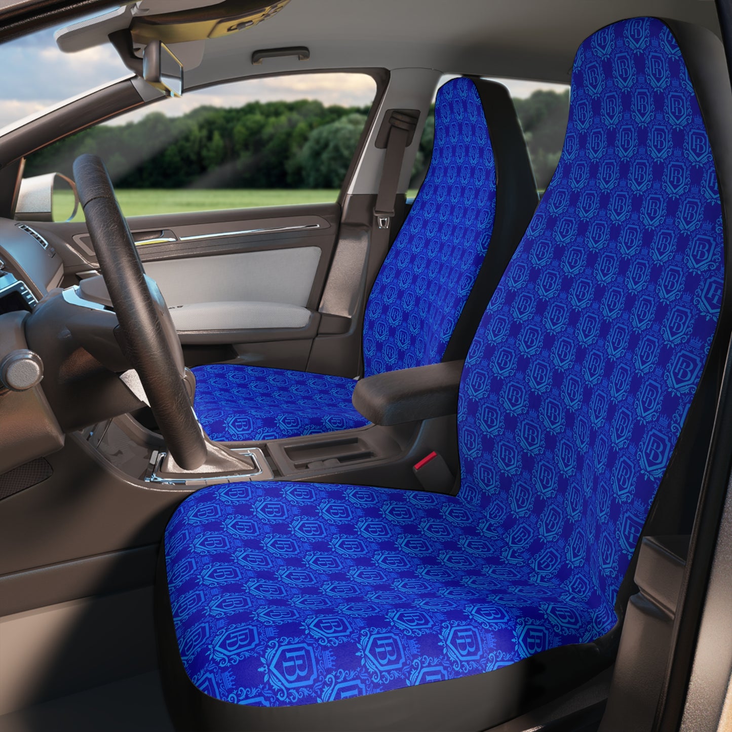 Vibrant Blue Polyester Car Seat Covers - Stylish Protection for Your Vehicle