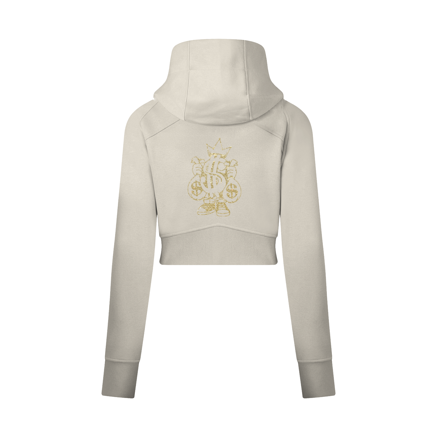 The attraction Cropped Zip-Through Hoodie