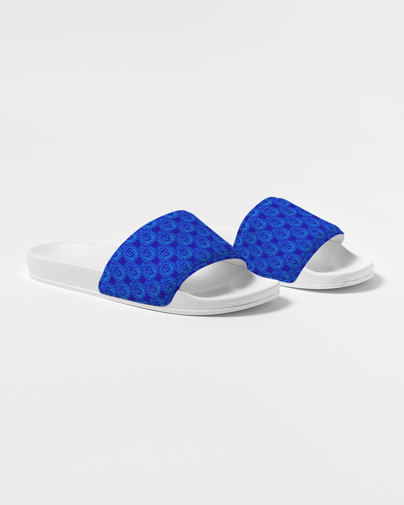 PB Men's Slide Sandal – Royal Blue Pattern 1 with White Sole