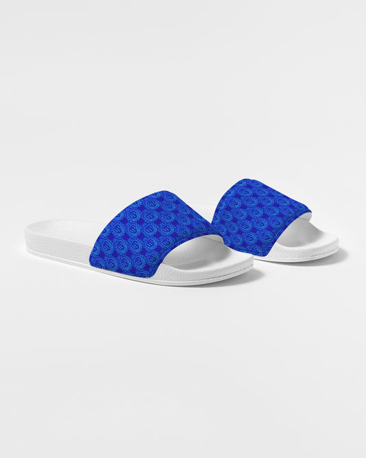 PB Men's Slide Sandal – Royal Blue Pattern 1 with White Sole