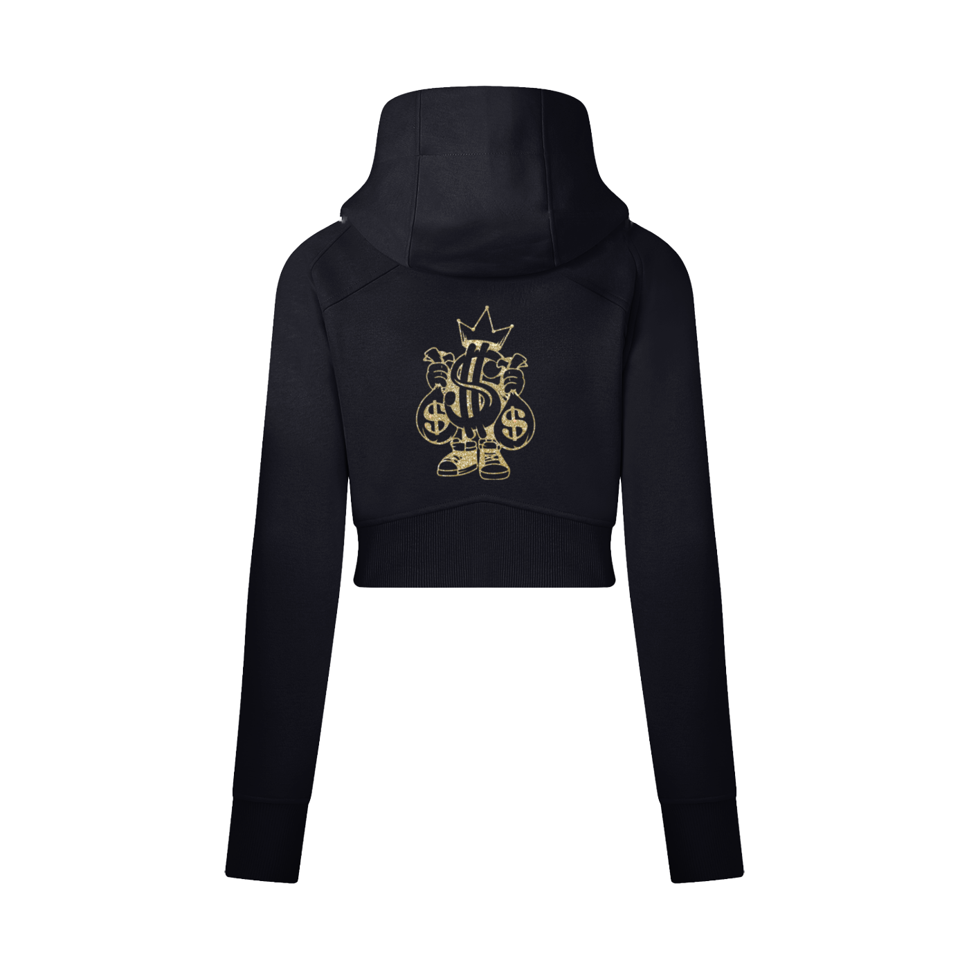 The attraction Cropped Zip-Through Hoodie