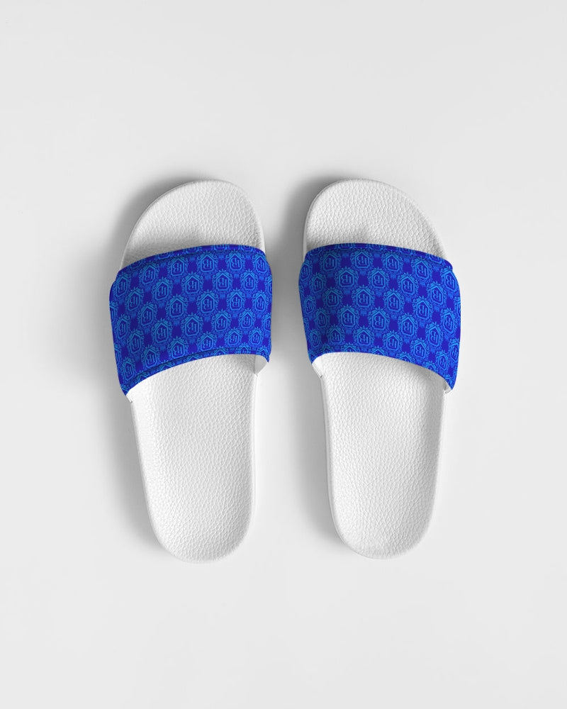 PB Men's Slide Sandal – Royal Blue Pattern 1 with White Sole