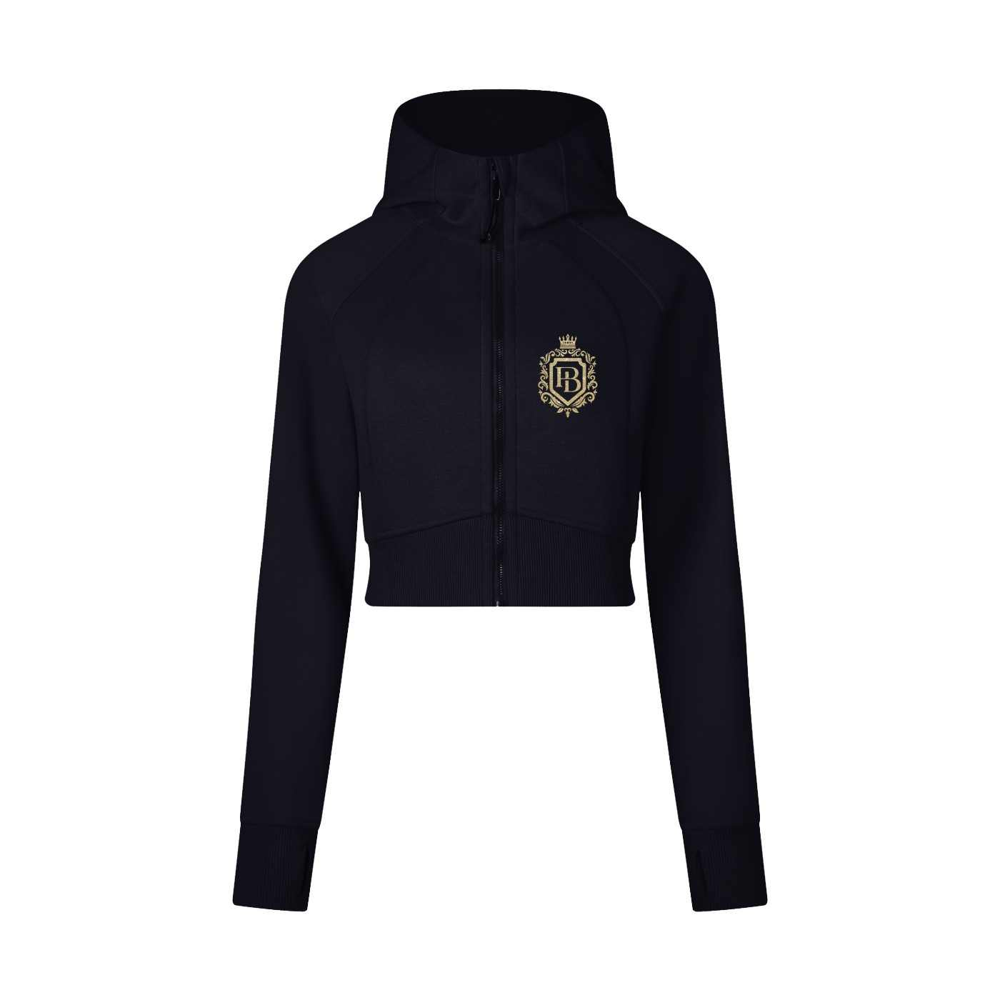 The attraction Cropped Zip-Through Hoodie