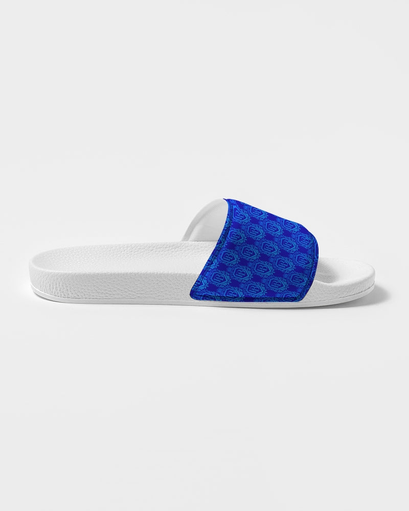 PB Men's Slide Sandal – Royal Blue Pattern 1 with White Sole