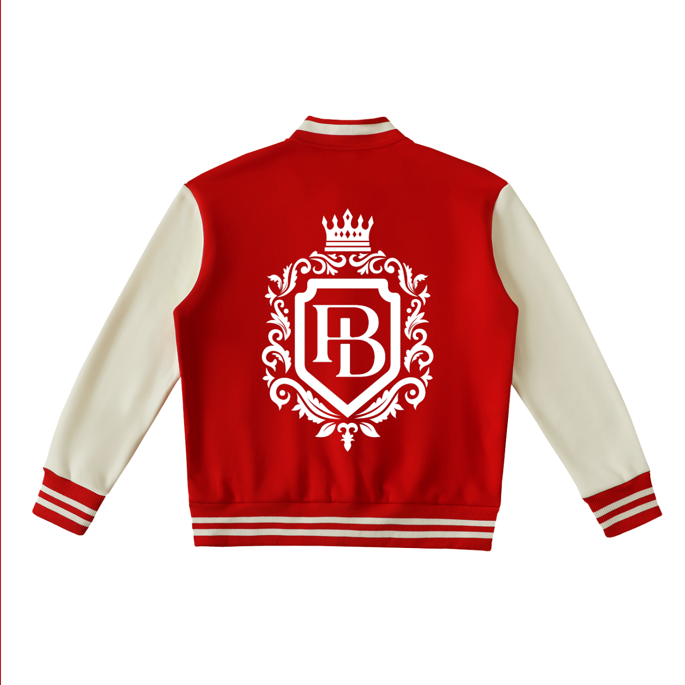 Two-Tone Fleeced Varsity Jacket