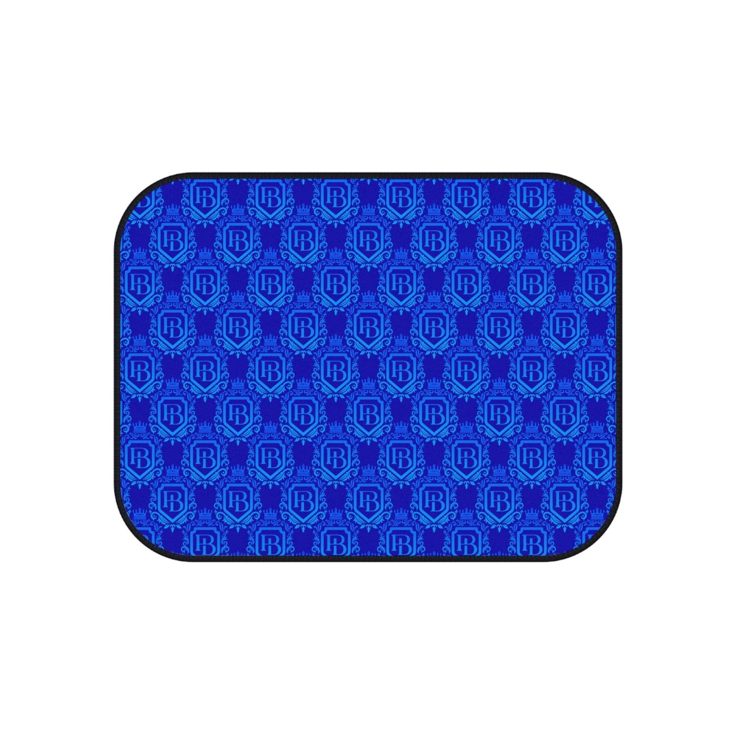 PB Luxury Signature Car Mat Set of 4 pieces – Premium Auto Interior Upgrade. Royal Blue Pattern.
