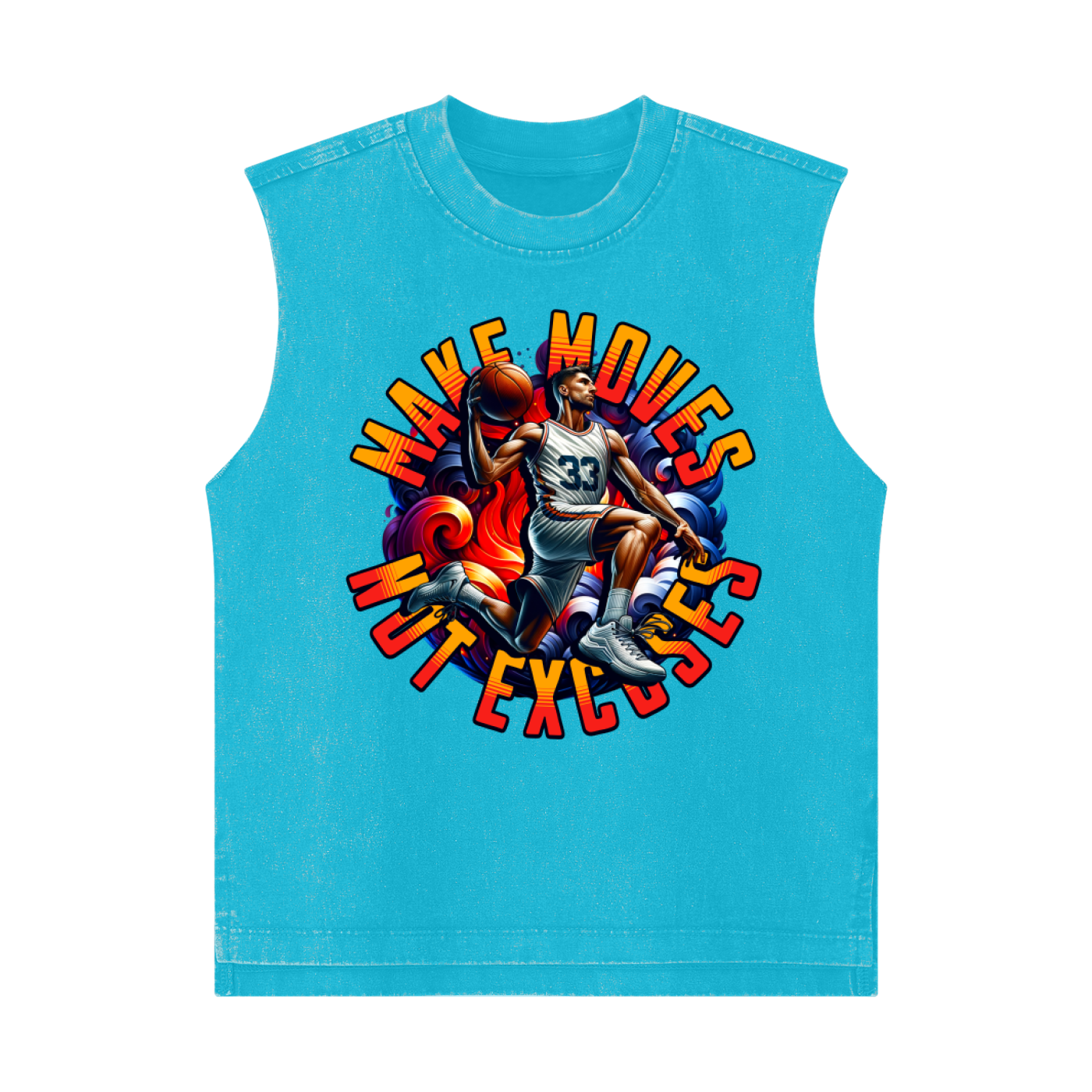 MAKE MOVES - NOT EXCUSES Snow Washed Kids' Tank Top