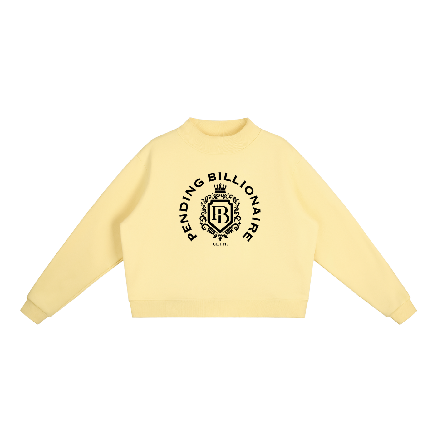 PB Essential Fleece Mock-Neck Crew Sweatshirt