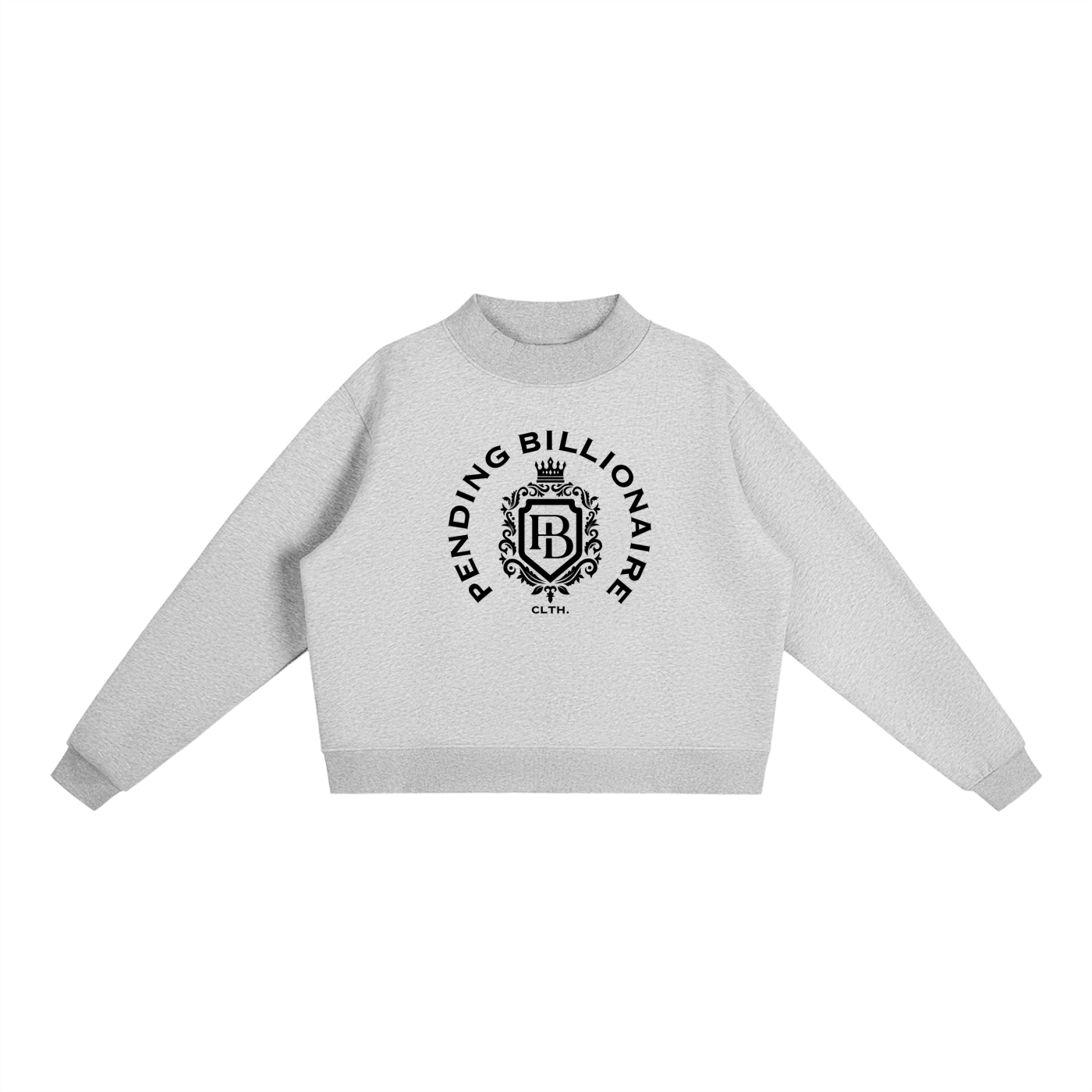 PB Essential Fleece Mock-Neck Crew Sweatshirt