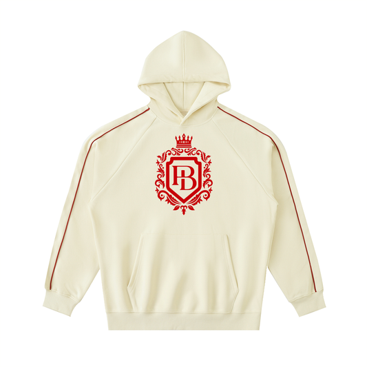 PB Contrast Piping Raglan Hoodie - Cream-Colored