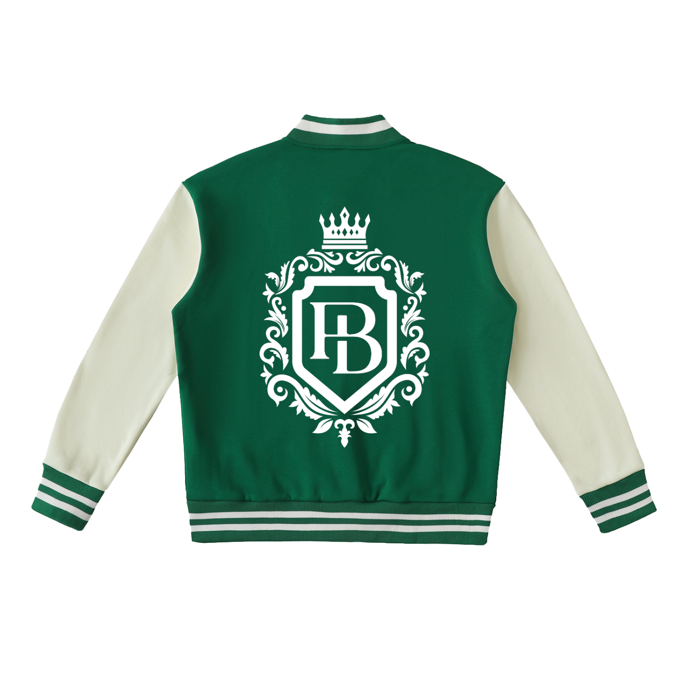 Two-Tone Fleeced Varsity Jacket