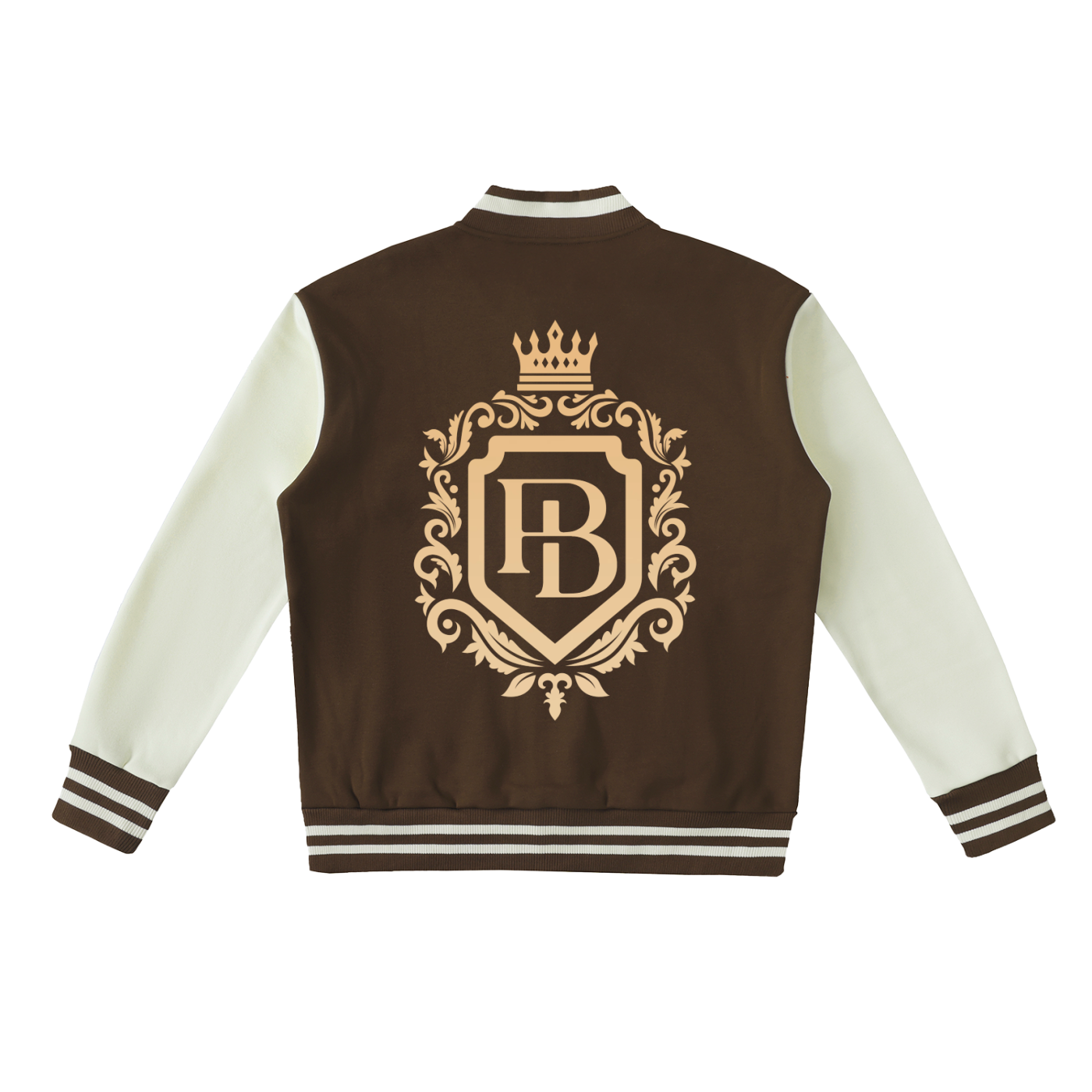 Two-Tone Fleeced Varsity Jacket